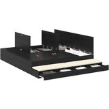  postelja z dodatnim prostorom za shranjevanje Črna Inženirski les, (22103367) | Shoptok.si