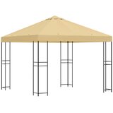 Gazebo 3 x 3 m Krem Poliester i čelik 190 gsm | shoptok.hr
