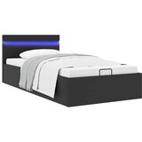 Furnova Dvižni posteljni okvir LED črno umetno usnje 90x200 cm, (21940908) Cene