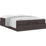  Krevetna konstrukcija Tamno smeđa 140 x 200 cm tkanina | shoptok.hr