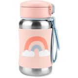 Skip Hop Spark Style Rainbow steklenica za vodo iz nerjavnega jekla s slamico 12 m+ 350 ml | Shoptok.si