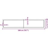 Stolna ploča tamnosmeđa 200x40x(2-4) cm obrađeno masivno drvo | shoptok.hr