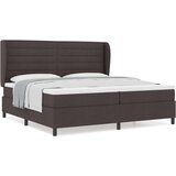  Krevet s uzglavljem i madracem Tamno smeđa 200x200 cm Tkanina | shoptok.hr