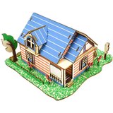  3d drvena eko slagalica - PLAVA KOLIBA | ePonuda.com