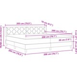  Krevet s opruga kutije Tamno smeđa 200 x 200 cm Tkanina i Pjena | shoptok.hr