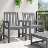  Vrtna blagovaonska stolica 2 pcs Svijetlo siva HDPE | Eponuda.com