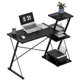 Leader 3.5 Crni radni stol s policama 116 cm Cijene