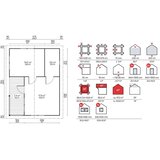 Male kuće Drvena kuća FALUN C 780 × 595 cm – bez završnog krovnog pokrova | shoptok.hr