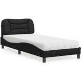 vidaXL Krevet s madracem crni 90 x 200 cm od umjetne kože | shoptok.hr