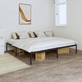 The Living Store Kovinski posteljni okvir črn 193x203 cm - Posteljni Okvir, (21524309) | Shoptok.si