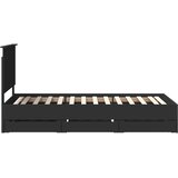  Krevetna konstrukcija Crna 90 x 200 cm Inženjersko Drvo | shoptok.hr