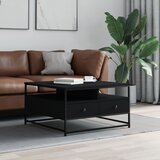 The Living Store Klubska mizica črna 80x80x45 cm inženirski les - Klubska Mizica, (21574784) Cene