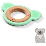 BabyOno Silikonsko-lesen grizalo Koala, zeleno | Shoptok.si