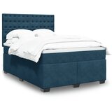  Krevet s oprugama i madracem plavi 140x190 cm baršunasti | shoptok.hr