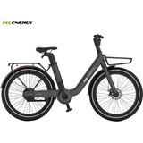 Ms Energy CITYZEN C102 2026 električno kolo, cestno / mestno, 24" FAT pnevmatike, 250W 50Nm motor, 345Wh 36V 9.6Ah baterija, do 70km, Drivetrain, mehanske disk zavore, LCD zaslon, sivo (Dark Gray) - - Bonajo Cene
