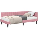 vidaXL Kotni okvir postelje z matrico z vzglavjem 2 pcs Siva Žamet, (5000155827) | Shoptok.si