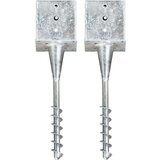  Talne konice 2 kosa srebrne 14x14x58 cm pocinkano jeklo | Shoptok.si