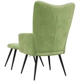  Stolica za opuštanje s osloncem za noge svjetlozelena baršun | shoptok.hr