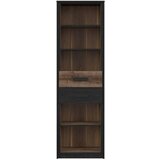 XXXL VISOKA KOMODA, črna, barve hrasta | Shoptok.si