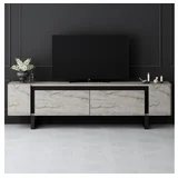 TV komoda Yildiz, 180x50x30 cm, sivo-crna