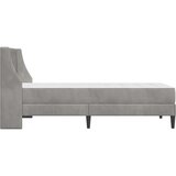  Okvir kreveta s madracem Svijetlo siva 90 x 190 cm Baršun | shoptok.hr