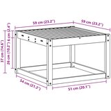  stol Čvrsto drvo akacije Bijela 59 x 59 x 37 cm | shoptok.hr
