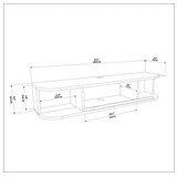 Hanah home TV komoda Ibarra, 120x23,4x29,6 cm, Hrast | Eponuda.ba