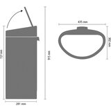 Brabantia Siva željezna kanta za smeće na dodir 40 l Touch Bin – | shoptok.hr
