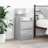 vidaXL Nočna omarica z 2 predaloma siva sonoma 38x34x80 cm Cene