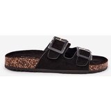 Boto Women's Sandals With Buckles On Cork Sole Black Sercele | Shoptok.si