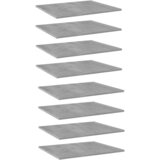 vidaXL Police za knjige 8 kom siva boja betona 60x50x1,5 cm od iverice | shoptok.hr