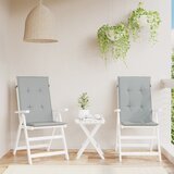  Jastuci za stolice 2 kom svjetlosivi 120 x 50 x 4 cm od tkanine | shoptok.hr