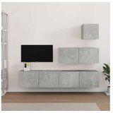  Komplet TV omaric 4-delni betonsko siv inženirski les | Shoptok.si