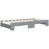  Dnevni krevet na razvlačenje svjetlosivi 90 x 190 cm od tkanine | shoptok.hr