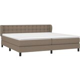 Krevet s oprugama i madracem smeđesivi 200x200 cm od tkanine | shoptok.hr