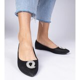 Gemre Black women's glitter ballerinas with rhinestones Ellada | shoptok.hr