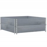  Okviri za palete 2 kom sivi 100 x 100 cm od masivne borovine | shoptok.hr