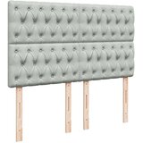  Krevet s oprugama i madracem svjetlosivi 140x190 cm baršunasti | shoptok.hr