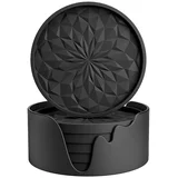 Komplet 6 silikonskih podstavkov s držalom Black, (21839280)