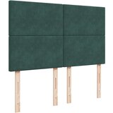 vidaXL Box spring postelja z vzmetnico temno zelen 140x190 cm žamet, (21306751) | Shoptok.si