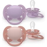 Avent tolažilna duda - silikon Ultra Soft 6-18m, Ž, enob., 2/1 Cene