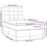  Krevet s oprugama i madrac svjetlosivi 120 x 200cm od tkanine | shoptok.hr