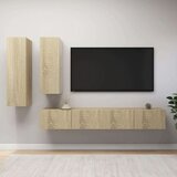  4-dijelni set TV ormarića boja hrasta sonome od iverice | shoptok.hr