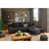 Hom`in KOTNA SEDEŽNA GARNITURA, šenilja antracit | Shoptok.si