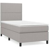 Maison Chic Box spring postelja - Vzmetna postelja z vzmetnico svetlo siva 80x200 cm blago SL19112, (21894014) Cene