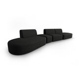 Milo Casa Črna sedežna garnitura iz šenilje levi kot 428 cm Paolo – | Shoptok.si