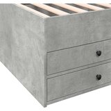 vidaXL Dnevna postelja s predali betonsko siva 100x200 cm inž. les | Shoptok.si