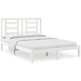  Okvir za krevet od masivne borovine bijeli 140 x 190 cm | shoptok.hr