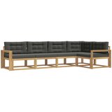 vidaXL Zunanja garnitura za sedenje 4 pcs Bela in antracit Poliester, (5000280036) | Shoptok.si