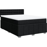 Maison Chic Box spring posteljni - Vzmetna postelja z vzmetnico črn 140x190 cm blago SL17728, (21883200) | Shoptok.si
